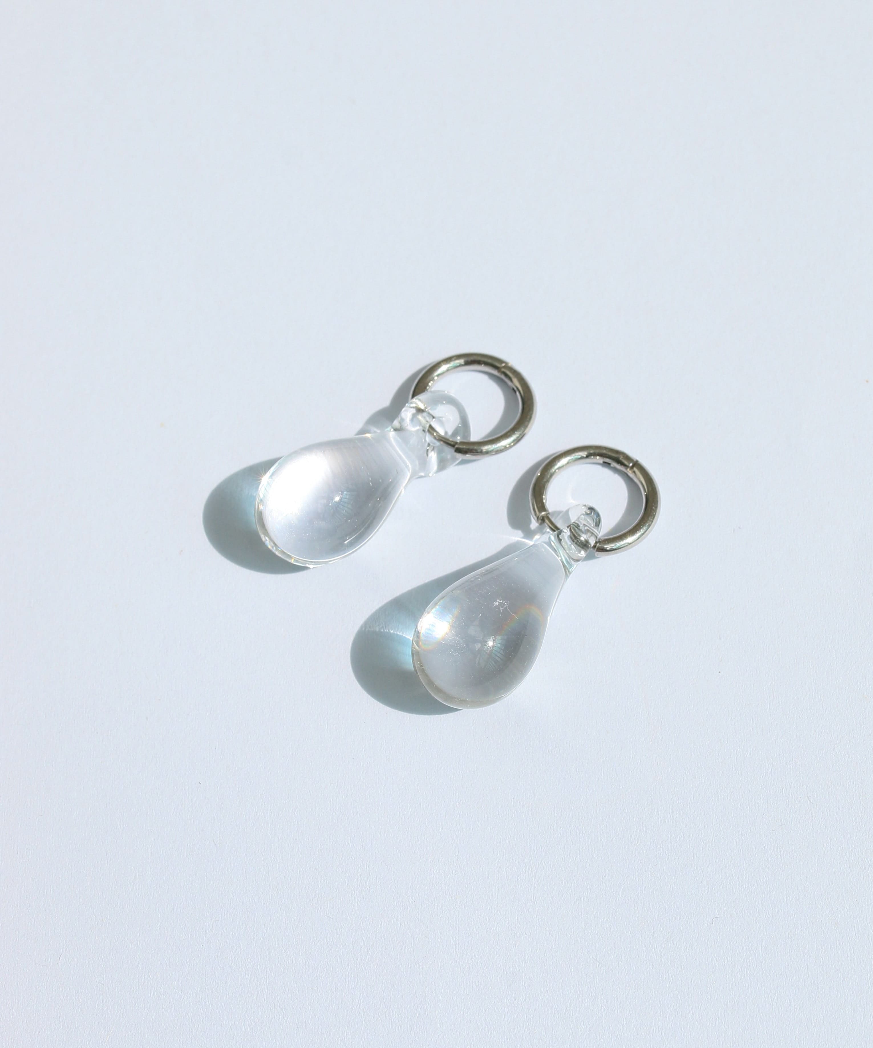 Glass Waterdrop Earring - Transparent